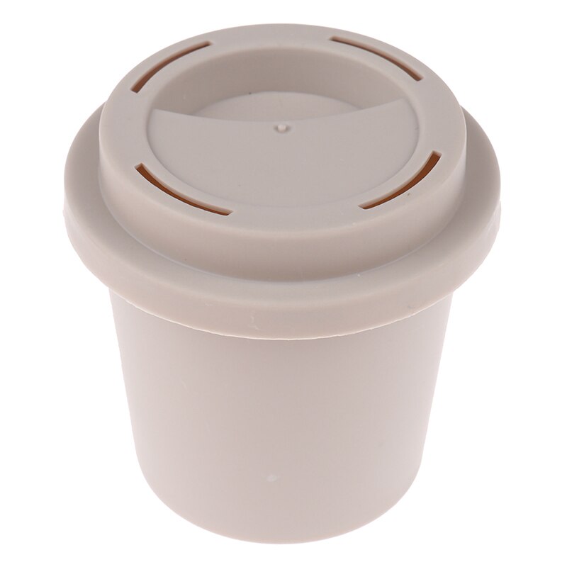 Empty Coffee Cup Sponge Stand Storage Case Makeup Puff Holder Empty Cosmetic Dry Box Makeup Accessories: Light Gray