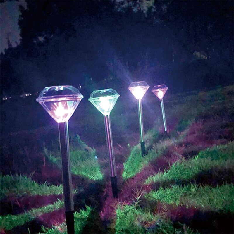 Diamond Stake LED Solar Night Light Stainless Stee... – Grandado