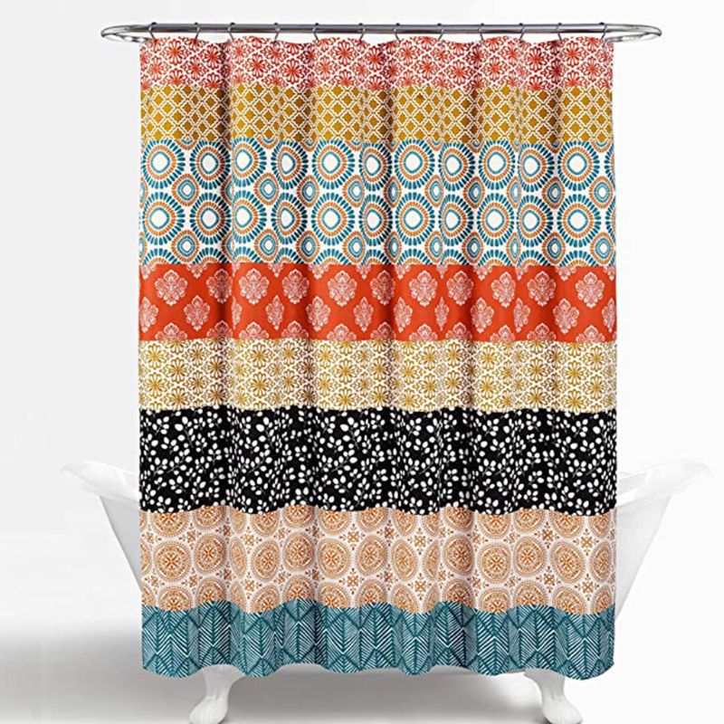 Badkamer Decoratie Luxe 3D Digitaal Gedrukt Bohemian Douchegordijn Waterdicht Polyester 71 "X 71" Vier Stuk Badkamer