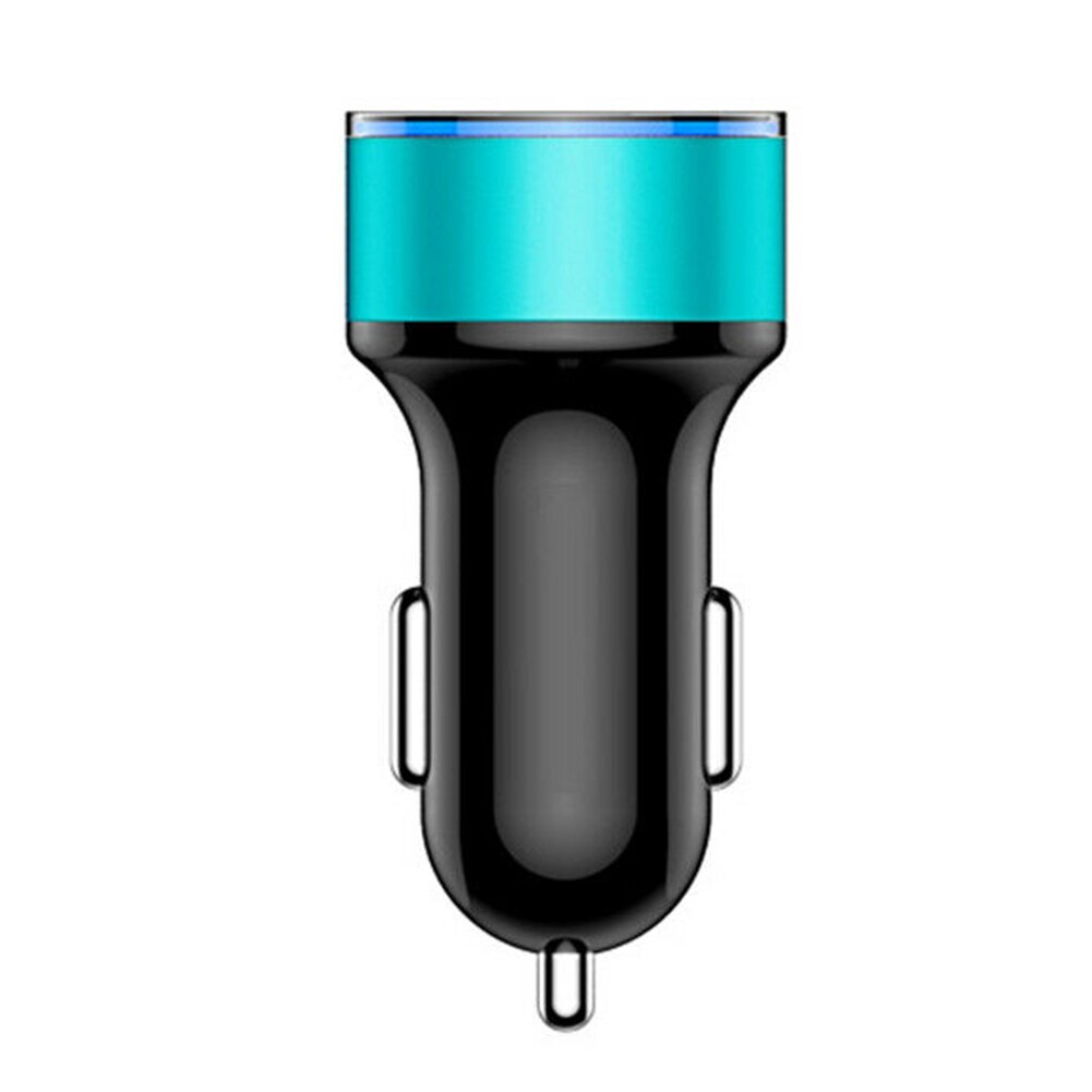 Portable Fast Cell Phone Charger Dual USB LED Digital Display Quick Charge 5V 3.1A Car Adapter Auto Charger Accessories: Blue 2 1A