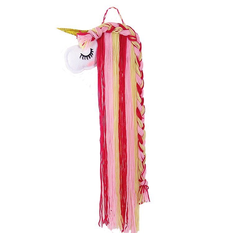 Cute Unicorn Storage Hanging Wall Headwear Hairpin Storage Organizing Strip Rainbow Cloud Hair Clip Hairband Organiz Home Decor: Unicorn storage B
