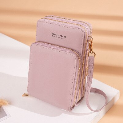 Crossbody Cell Phone Shoulder Bag Cellphone Bag Daily Use Card Holder Mini Summer Shoulder Bag for Women Wallet: 3-light pink