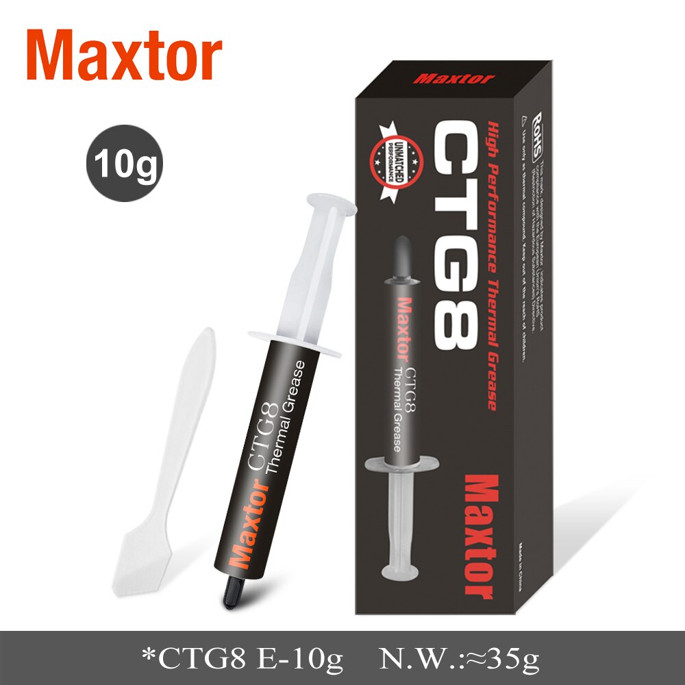 Maxtor 12.8 W /M-k CTG8 CPU/GPU Cmputer Radiator AMD Intel Processor Silicone Grease Thermal Paste 1g/2g/4g/8g/10g/20g: CTG8E(10g)