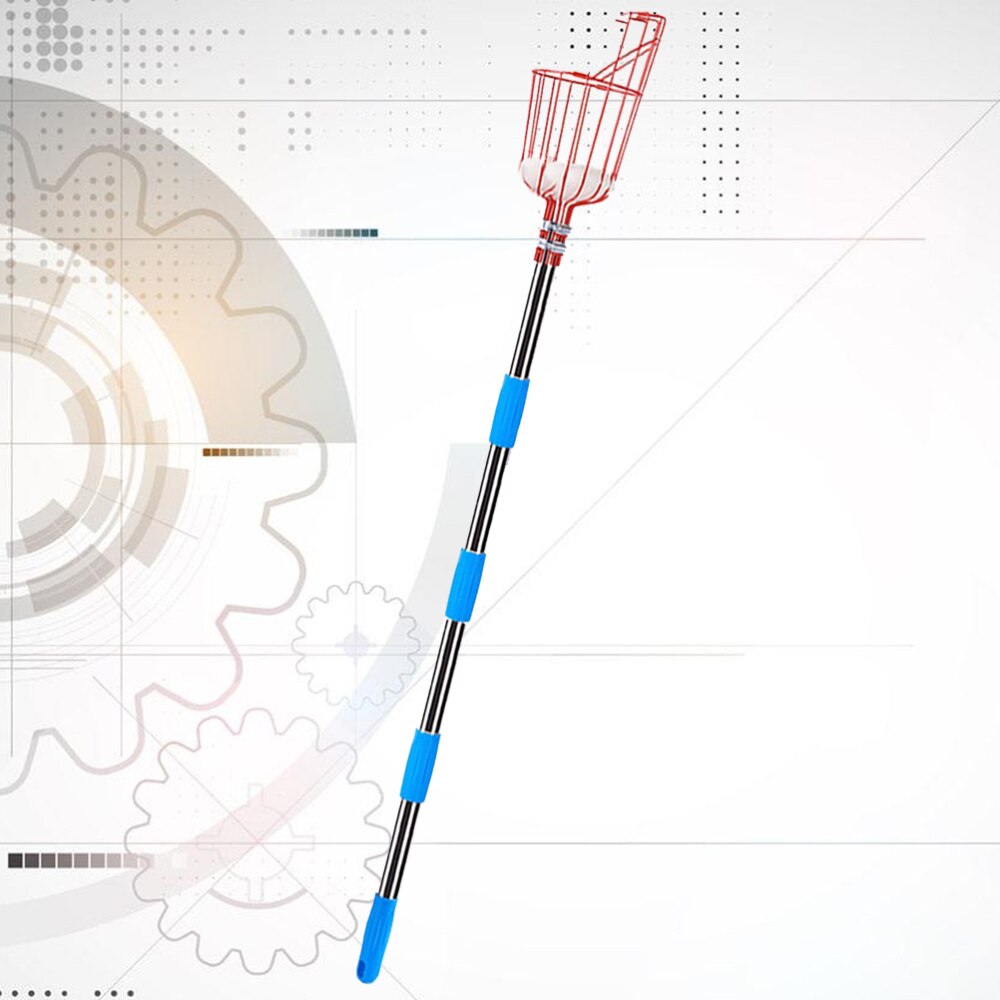 1 Set Detachable Fruit Picker Portable Garden Picking Tool Stainless Steel Pole Fruit Catcher High Altitude Fruit Picking Device