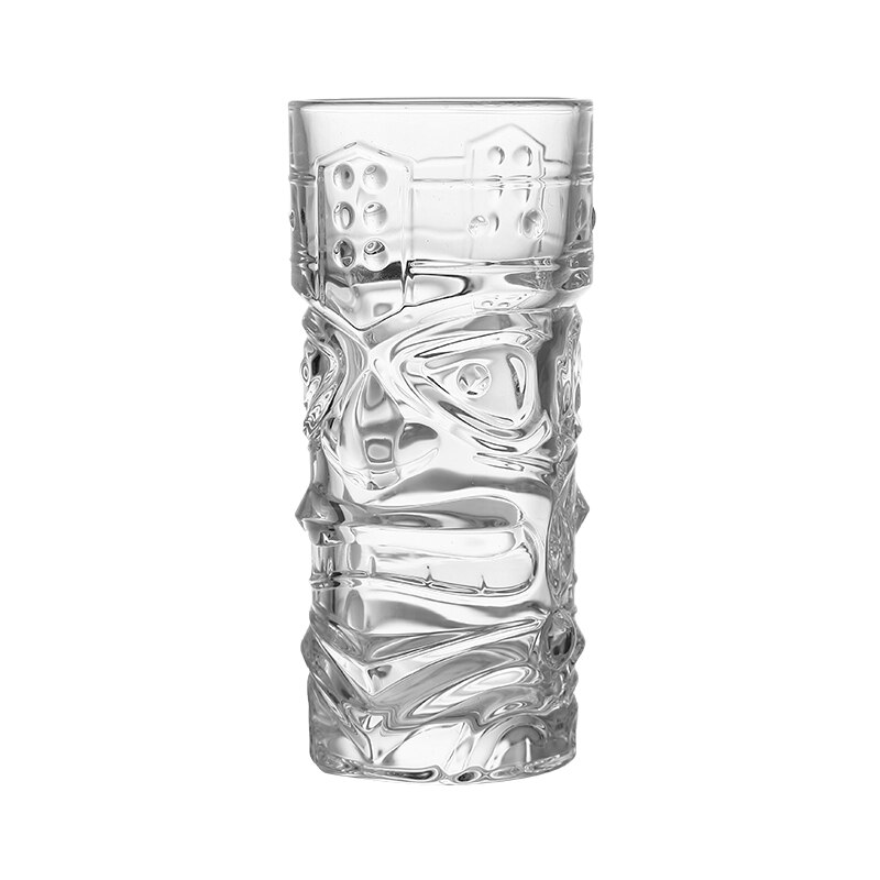 Glass Tiki Mug Modern Bar Tiki Cooler Clear Tumblers: Tall Tumbler 420ml