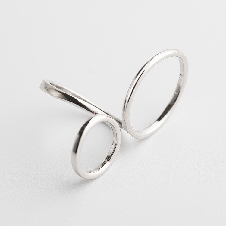 Japan und Südkorea Wind neue s925 Sterling silber Ring mädchen persönlichkeit schlicht silber schmuck kreis bilden linie Ring