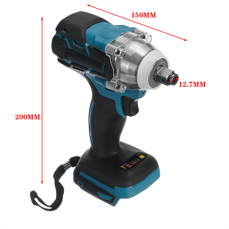 18V Impact Wrench Brushless Cordless Electric 1/2 Socket Wrench Power Tool 520N.m Torque Rechargeable For Makita Battery