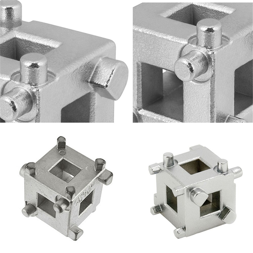 Rear Disc Brake Caliper Piston Rewind/Wind Back Cube Tool 3/8" Drive Tool for Vehicles with 4 Wheel Disc Brakes