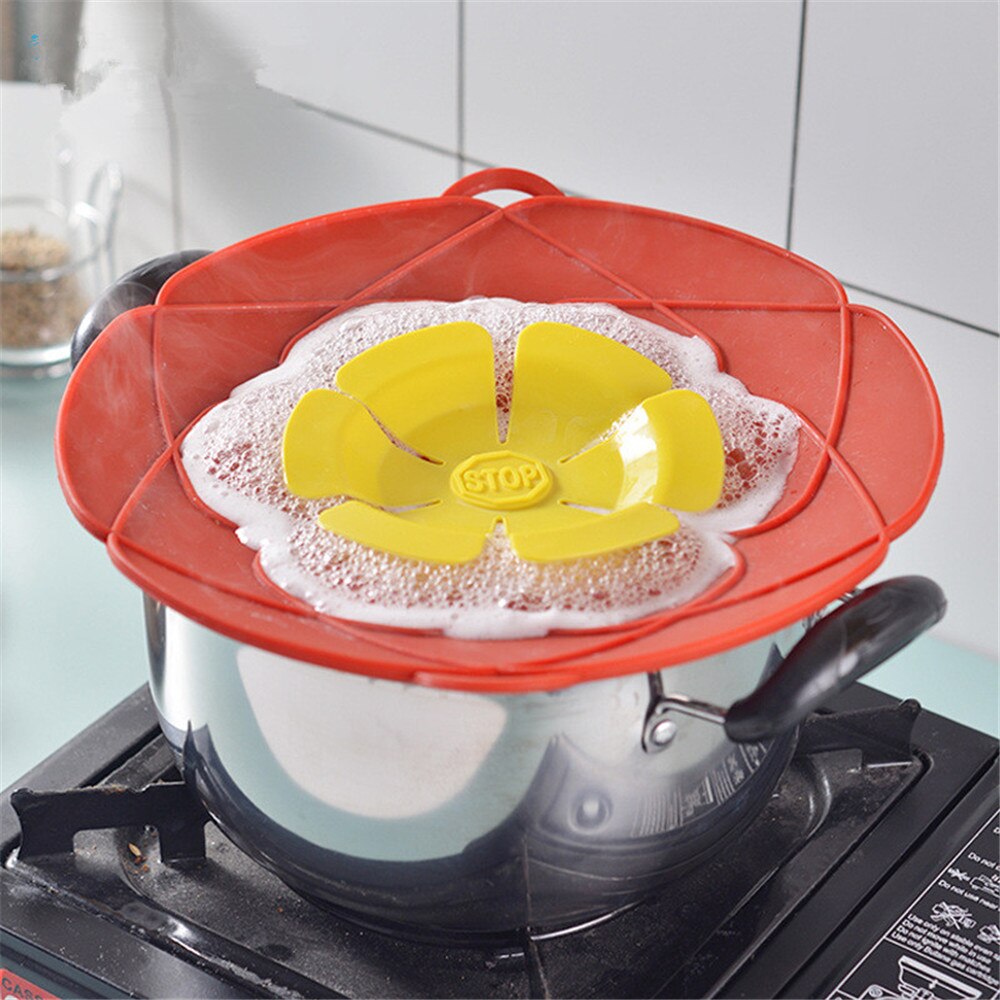 26CM Silicone Pan Lid with Frying Pan Prevent Splash Boiling Dust Pan Lid Flower Wok Pan Lids Pan Cover Silicone Pan Covers