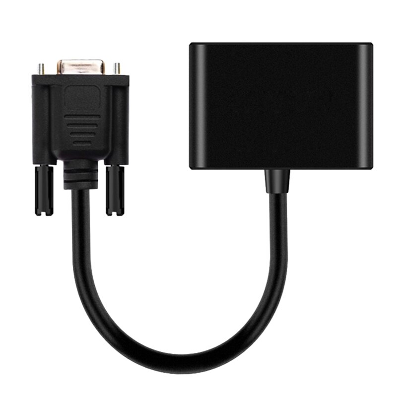 2-In-1 VGA to HDMI VGA Adapter Converter Splitter in HDMI&VGA Out Simultaneously 20cm: Default Title