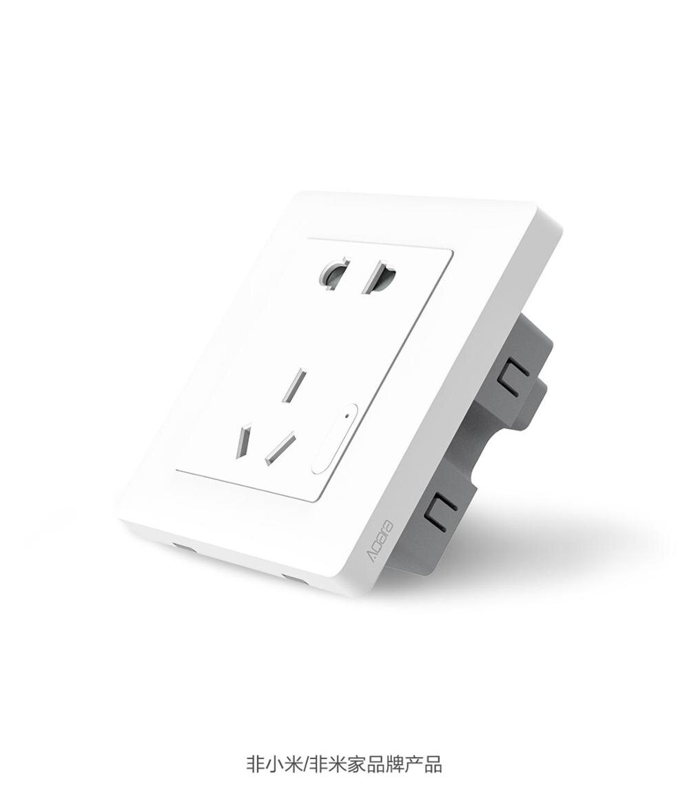 Aqara tomada de parede inteligente, zigbee wifi controle remelli sem fio, comutador para casa inteligente xiaomi com aplicativo: Default Title
