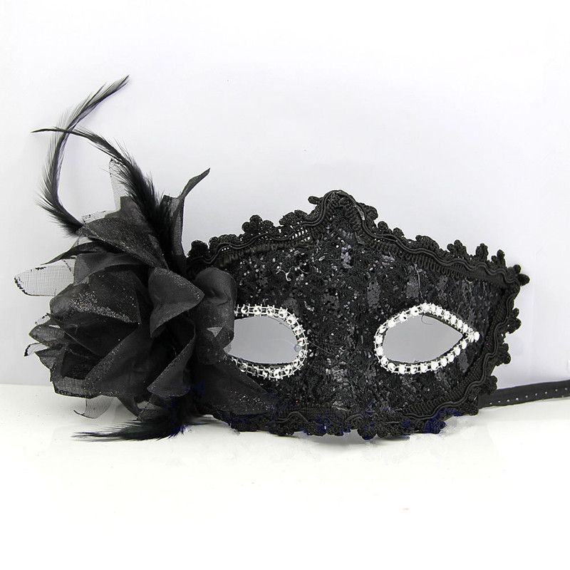 Lace Venetian Mask Masquerade Carnival Masked Sexy Upper Half Face Mask Ball Fancy Dress Costume Black/White/Silver/Red