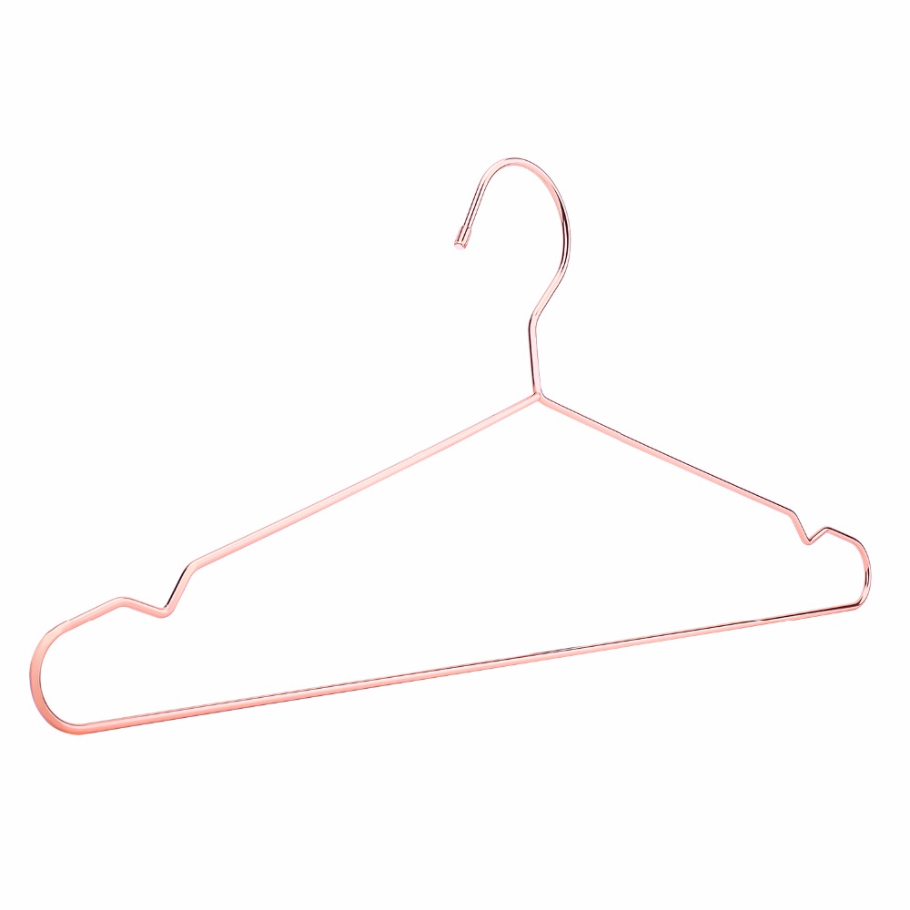 Hangerlink rose kobber måke metall klær skjorter henger med spor, tung plikt sterke strøk henger, kjole kleshenger  (30 stk/mye)