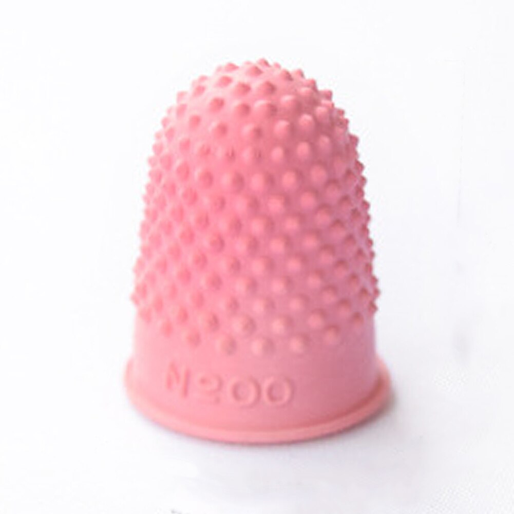 5 st räknare kon gummi fingerborg skydd stygn sömnad quilter fingertopp arbete hantverk handarbete sömnad tillbehör: Rosa