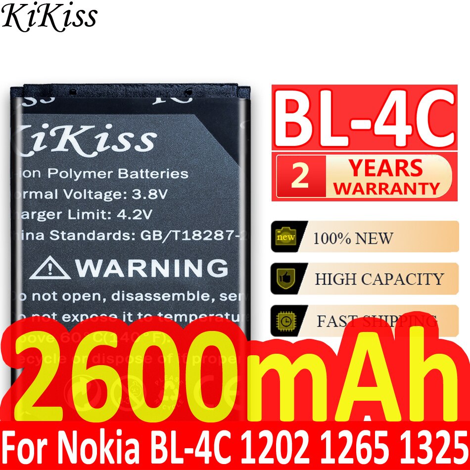 Battery BL 5C/4C HE338 HE319 HE330 HE351 WT240 HE321 HE336 HE345 HE344 HE316 HE317 HE335 For Nokia 2 3 3.1 3.2 5 6 6.1 2112 2118: BL-4C