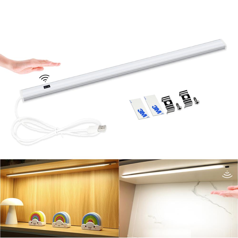 Led Strip Backlight Voor Keuken 5V Usb Power Hand Sweep Sensor Led Strip Bar Lamp 5V Buis Met schakelaar Kast Tafel Bureau Lampen