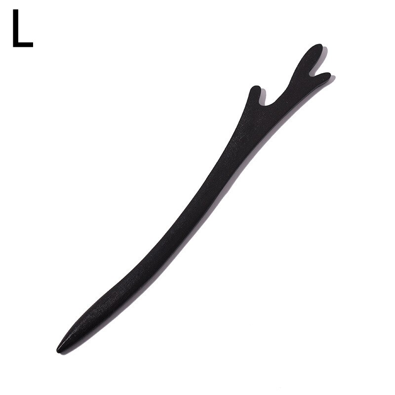 Handsnidade svart ebenholts trä hårnål lång fjäril drake vinkel hår pinnar kvinnor bröllop accessoarer brud huvudbonader smycken: L