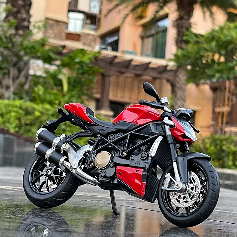 1/12 Ducati Panigale V4S Racing Cross-country Motorcycle Model Simulation Alloy Toy Street Motorcycle Model Collection Kids: Red no box Fight