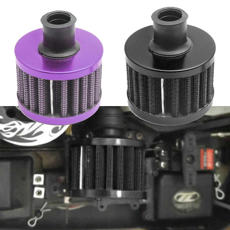 Filtro de aire R-EP para coche, entrada de aire frío para motocicleta, cubierta de ventilación de cárter de alto flujo, Mini filtros de ventilación universales, 12mm, 25mm
