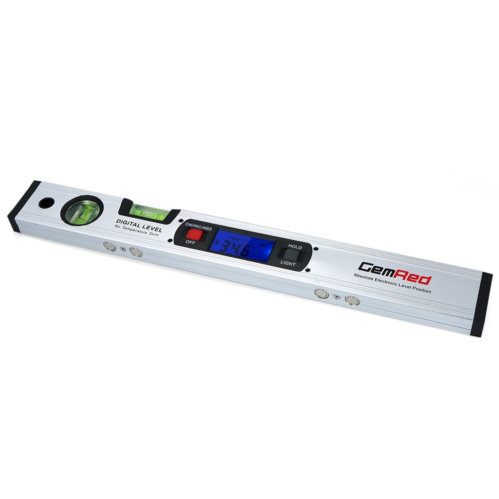 GemRed Digital Level Spirit Level Angle Finder with Magnetic Long Leveling Instrument Vertical &amp; Horizontal Spirit Bubble