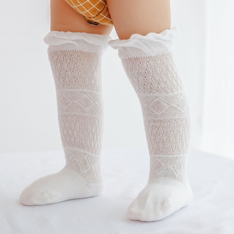 Summer Newborn Baby Socks Breathable Mesh Baby Girl Boy Knee Long Socks Soft Infant Baby Knee High Socks Stocking Sokken