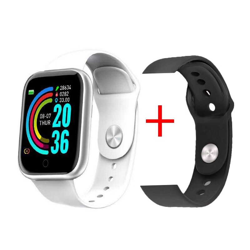 Reloj inteligente deportivo Y68 para hombre y mujer, pulsera electrónica a Color con Monitor, resistente al agua, ideal para: Y68 Extra strap e