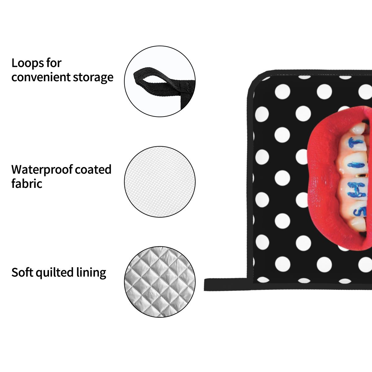 Sexy Red Lips Oven Mitts and Pot Holders Sets of 4 for Cooking Baking Heat Resistant Funny Kitchen BBQ Gloves Potholders
