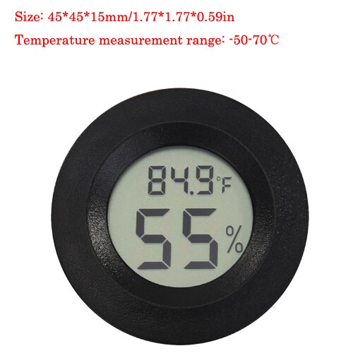 Termómetro para reptiles e higrómetro Digital LCD Terrario de lagarto caja en forma de tortuga estación meteorológica portátil termómetro para el hogar: 1