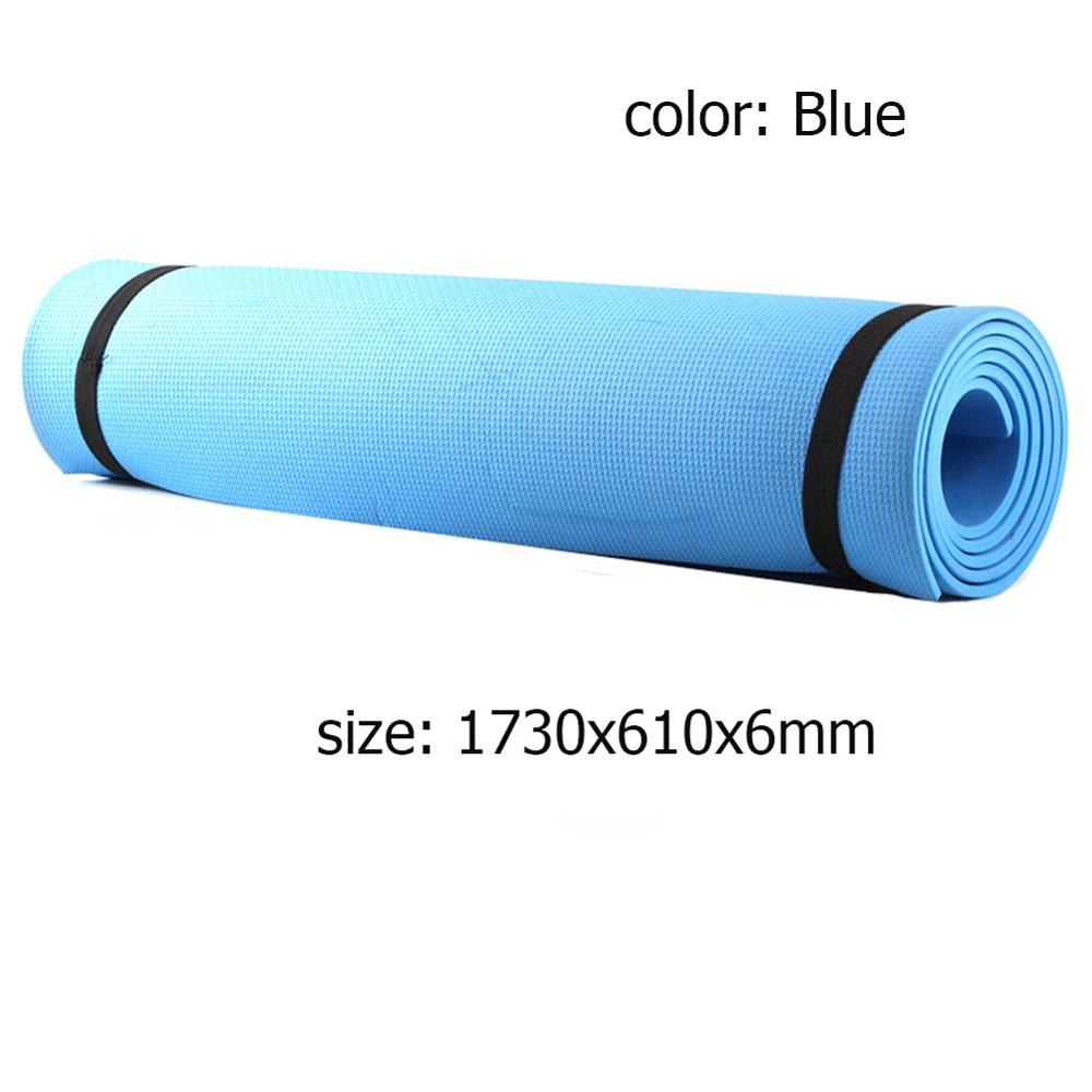 4/6mm EVA Yoga Mat Non-Slip Environmental Gymnastic Durable Pilates Exercise Mat Body Building Supplies Yoga Mats: Blue 6m