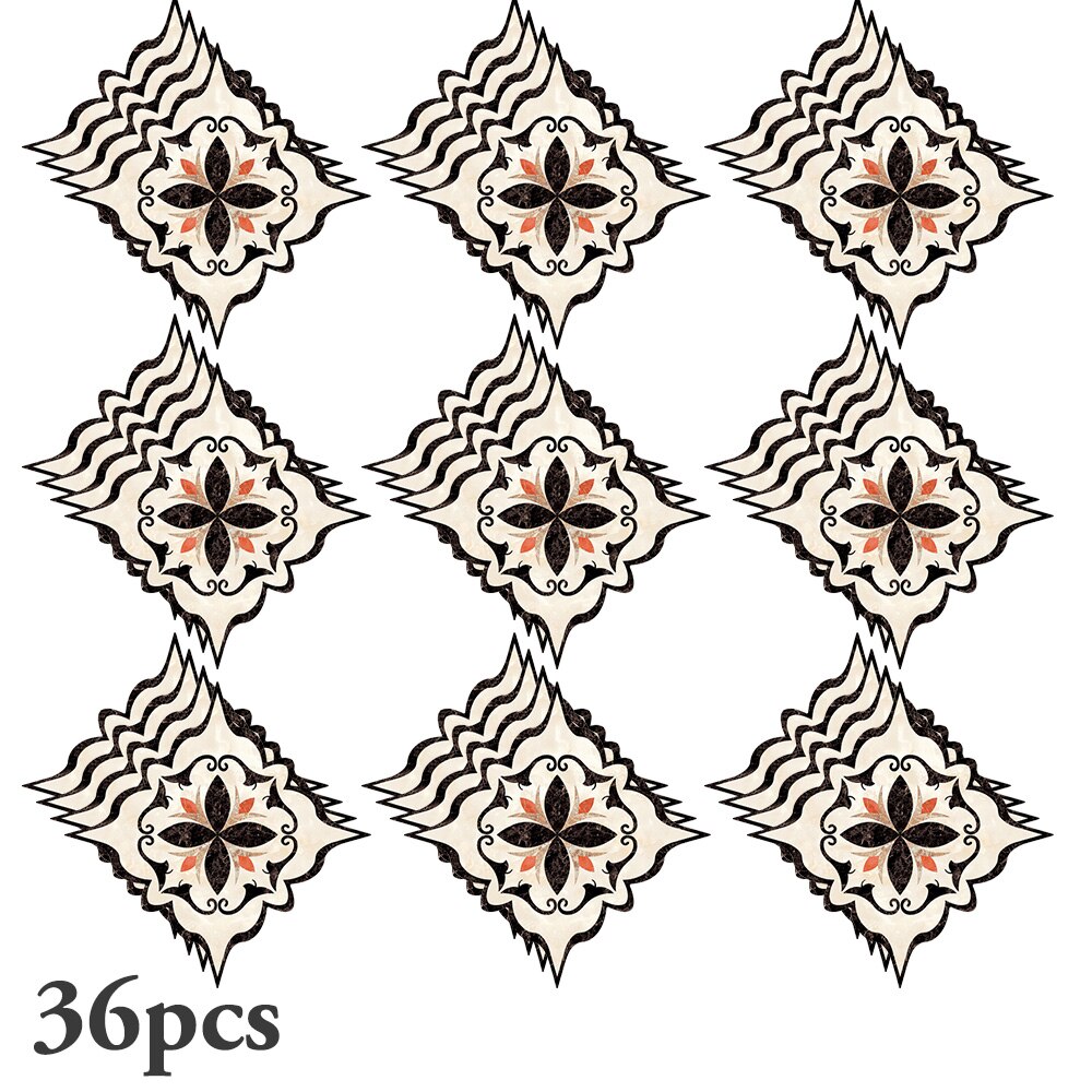 36Pcs Marble Waterjet Parquet Floor Tiles Diagonal Wall Sticker Removable Art Diagonal Floor Stickers Home Decorative: 01