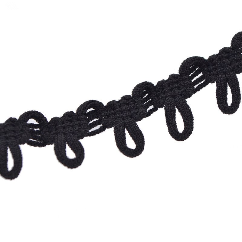 5 meter* elastiske knappeløkker trimmetape krageforlengere løkke dressmaking trim blondebånd