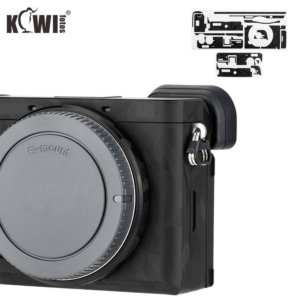 Kiwifotos Anti-kras Camera Body Cover Protector Voor Sony A6600 Mirrorless Camera Skin Shadow Black Camouflage 3M sticker