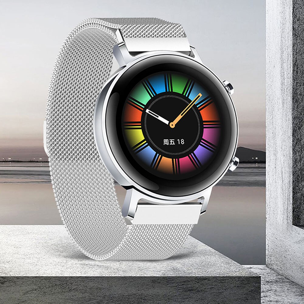 Voor huawei watch  gt 2 42mm gt  gt2 46mm horlogeband magnetische milanese armband roestvrij staal 20mm 22mm horlogeband