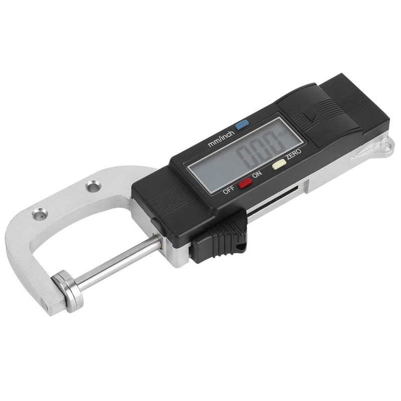 Digital Thickness Gauge Meter Stainless Steel Inch/Metric Measuring Tools 0-25.4mm Thickness Tester