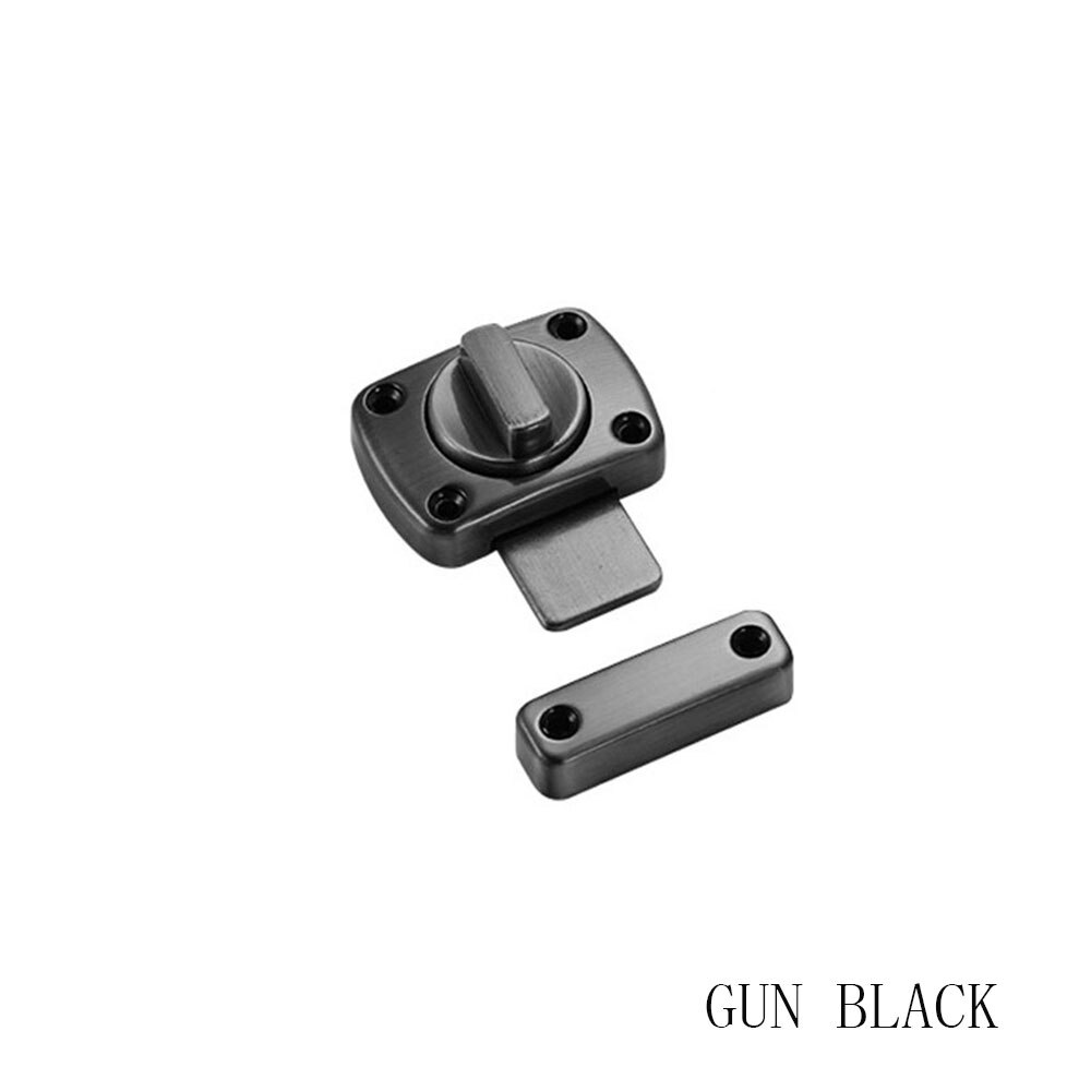 Verrou chromé pour porte de salle de bain, toilettes, tournant, verrou de confidentialité: gun black