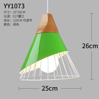 Drie scandinavische kroonluchters restaurantlamp led moderne minimalistische barlamp aluminium industriële wind: Groente