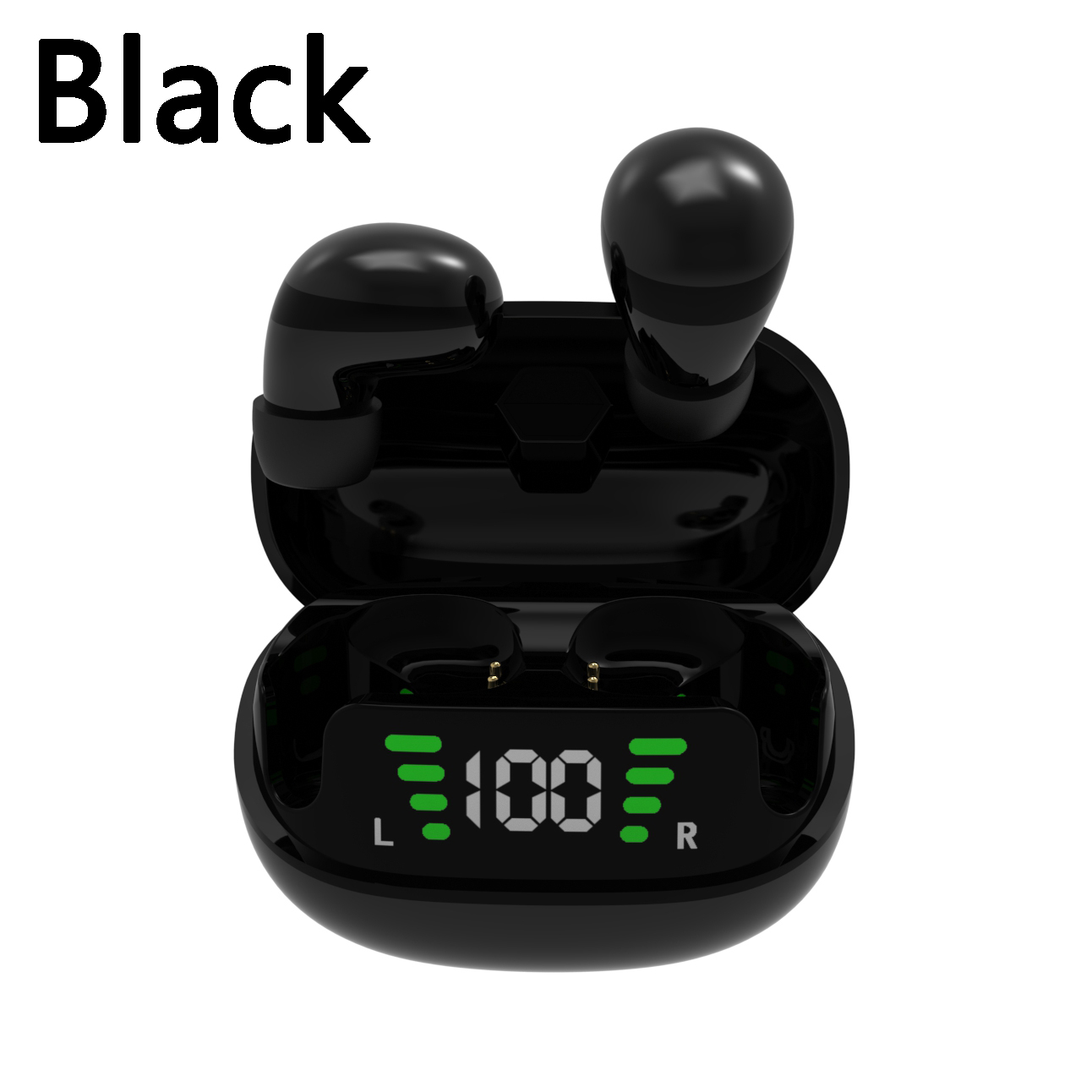 Écouteurs Bluetooth sans fil avec micro, casque à réduction de bruit, casque de , , mini écouteurs invisibles pour le sommeil: Black