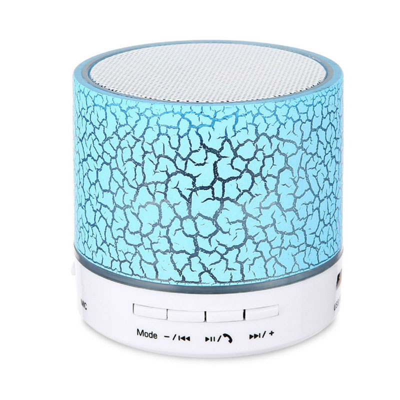 Portable Mini Bluetooth Speakers Wireless Hands Free LED Speaker TF USB FM Sound Music For iPhone X Samsung Mobile Phone: Blue