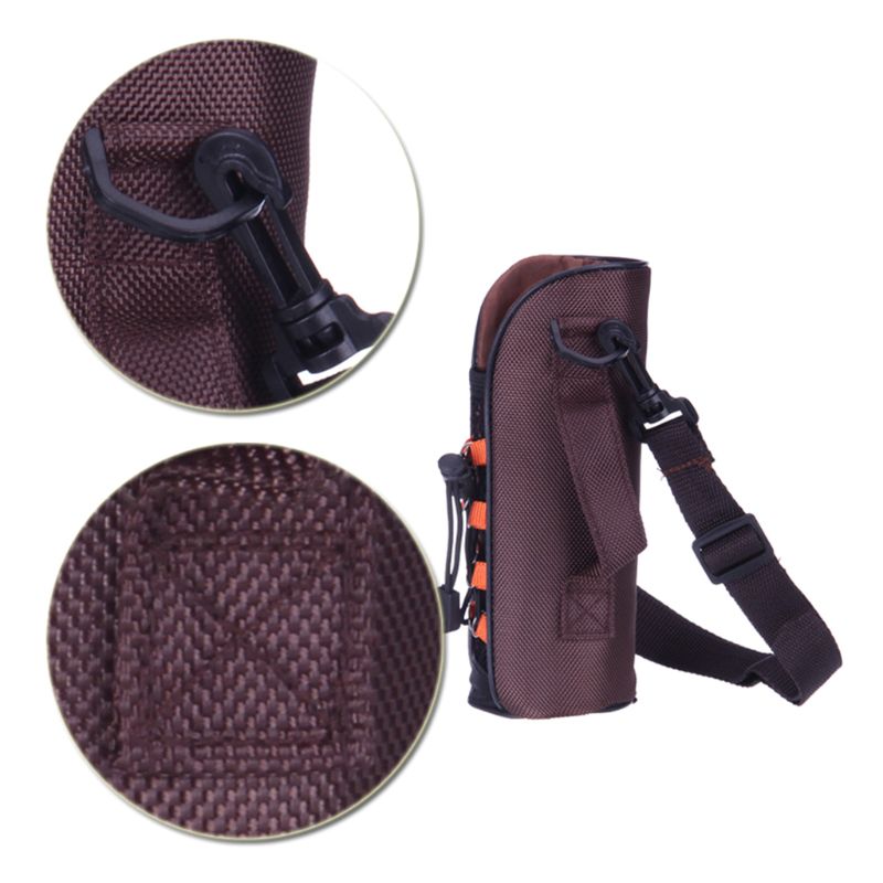 Vattenflaskhållare värmeisolerad täckväska fodral påsehållare med axelrem utomhusverktyg