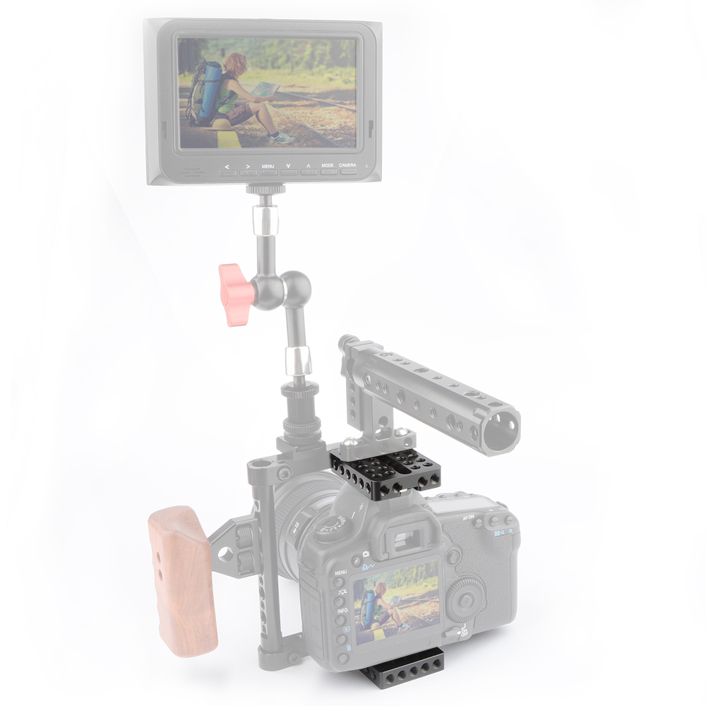 HDRIG Universal Top Cheese Plate + Camera Base Plate For DIY DSLR Camera Cage Rig