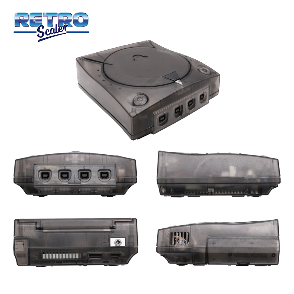 RetroScaler-carcasa de plástico de CC para consola de videojuegos Dreamcast, caja transparente, repuesto