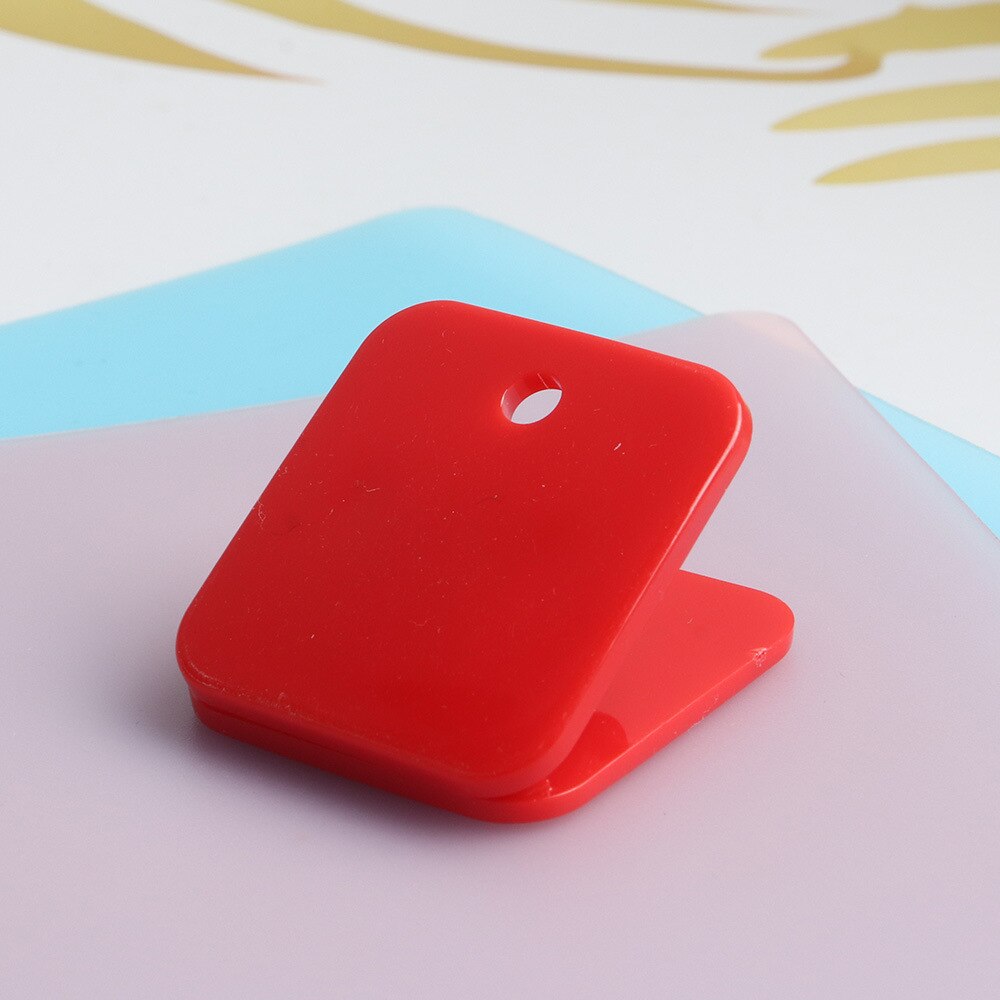Clips de couture en plastique, 10 pièces, Clip d&#39;angle acrylique, reliure à longue queue pour fournitures de couture, Clip de chemise, pinces pour tissu: Solid red 10pcs
