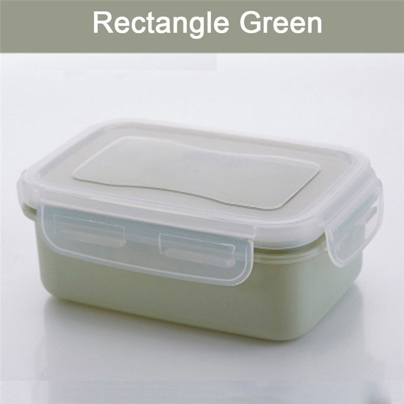 VOGVIGO PP Silicone Food Storage Box Round Mini Refrigerator Crisper Storage Box Seal Box Lunch Grains Tank Sorting Container: S-Green
