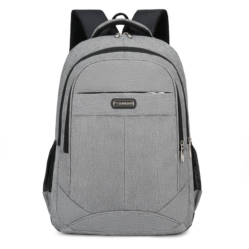 University Student School Backpack Men Large Capacity Oxford Men's Backpack Women Bag Casual College Style: Gray
