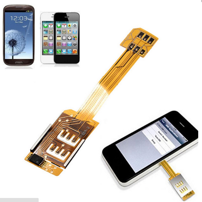 Telefoon Praktische Dual Sim-kaart Adapter Uitbreiding SIM Converter 4G Morecard voor Samsung Galaxy S3 S4 S5 Note 2 3 4 voor iPhone 4 S 4