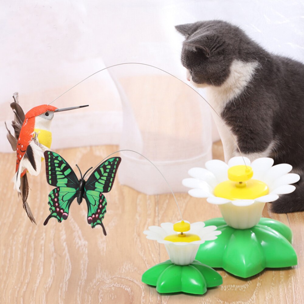 Katze Spielzeug Interaktive Elektrische Rotierende Schmetterling Ebene Kunststoff Lustige Haustier Spielzeug Ausbildung Für Katzen