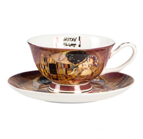 European bone china coffee mugs suit simple afternoon tea cup Gustav Klimt Art paintings WF: B