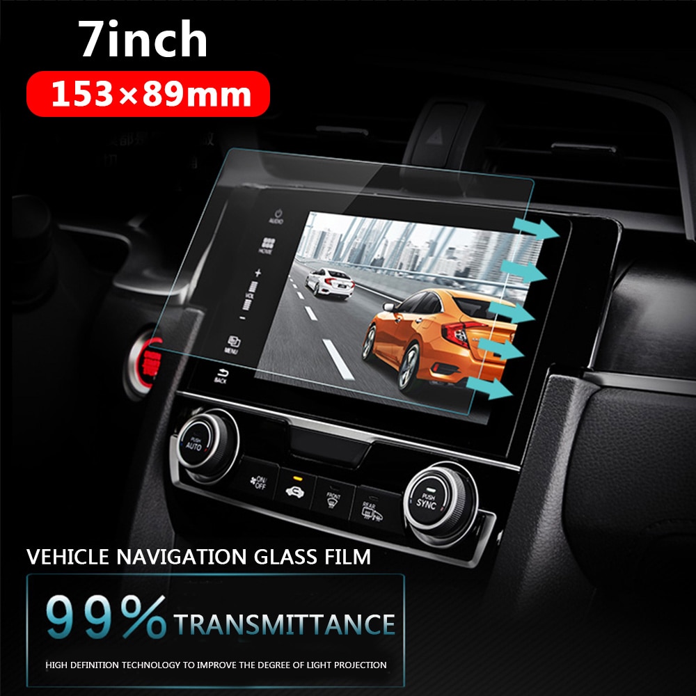 7Inch 153X89Mm Auto Screen Protector Gehard Glas Film Voor Auto Gps MP5 Video Speler Anti-reflecterende Anti-Vingerafdruk Waterdicht
