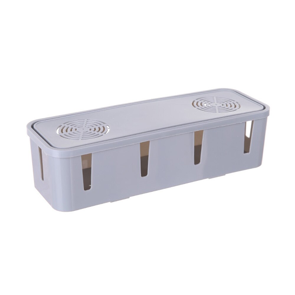 Wire Management Cable Storage Box Socket Storage Box Container Office Home Table Space Saver Desktop Household Supplies Pp: Gray