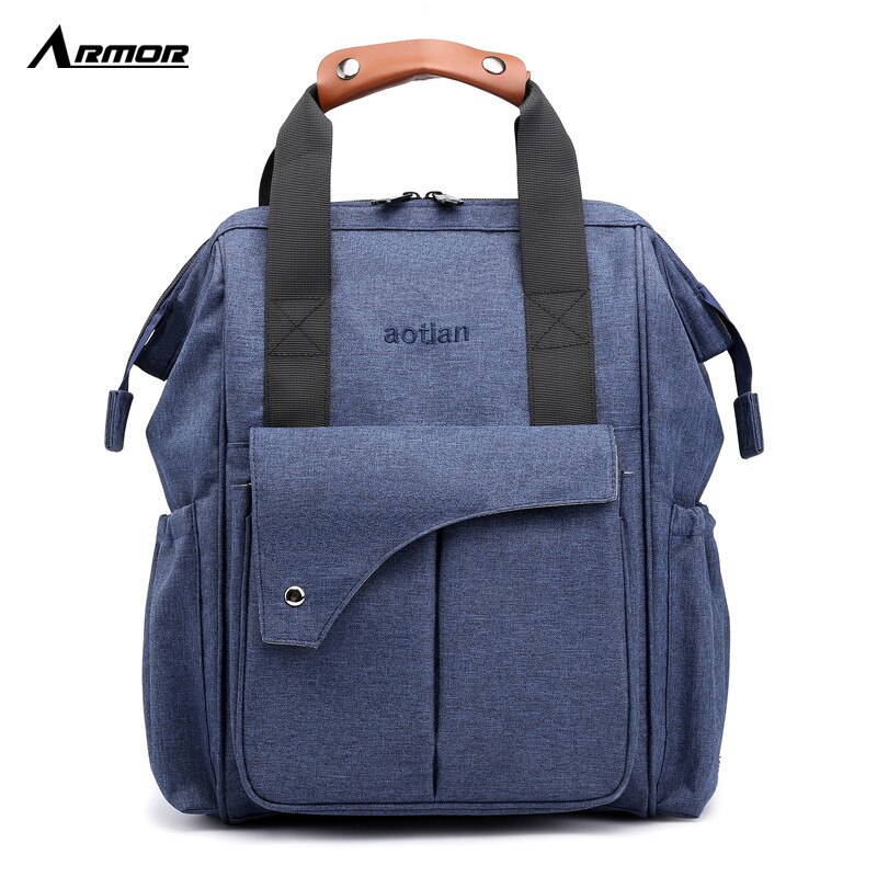 2020New Stil Multi-funktionale Mummy Rucksack Mama und Baby Schulter Frauen Tasche Leichte Große-Volumen Mom Nursing ba: Dark Blue